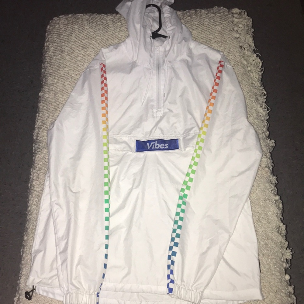 White Windbreaker